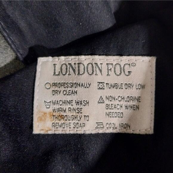 LONDON FOG! RICH BLACK MEGA DETAILED CLASSIC TRENCH COAT, OVERCOAT! SZ 12R - Picture 13 of 15